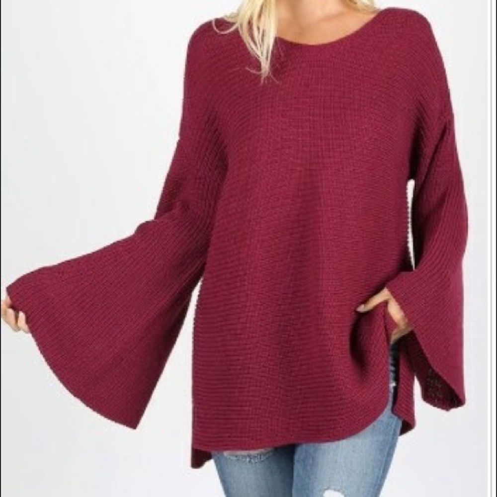 Bell sleeve sweater